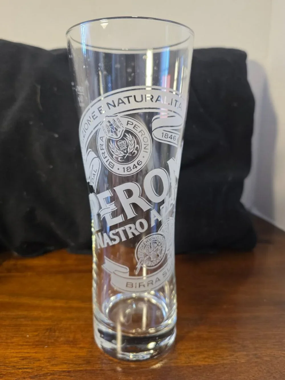 Peroni Nastro Azzurro Etched Beer Glasses set of 6